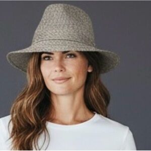 Simplicity Men's Black and White Textured Fedora Hat